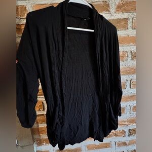 Splash Black Open-Front Men's Cardigan